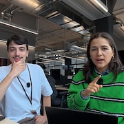 Julia Pag&eacute; et Tristan Champagne-Lessard