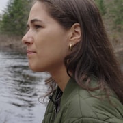 La journaliste Julia Pag&eacute; de l'&eacute;quipe de Rad.