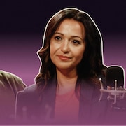 Le journaliste &agrave; Rad Olivier Arbour-Masse et la d&eacute;put&eacute;e de Mercier et co-porte-parole de Qu&eacute;bec solidaire, Ruba Ghazal.
